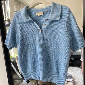 Vintage knit women’s short sleeve sweater